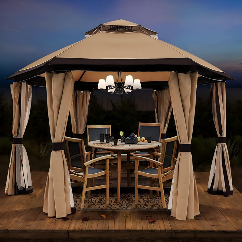 Tuin Buiten Stalen Gazebo Tent met Muggennet Buiten Luifel Schuilplaats