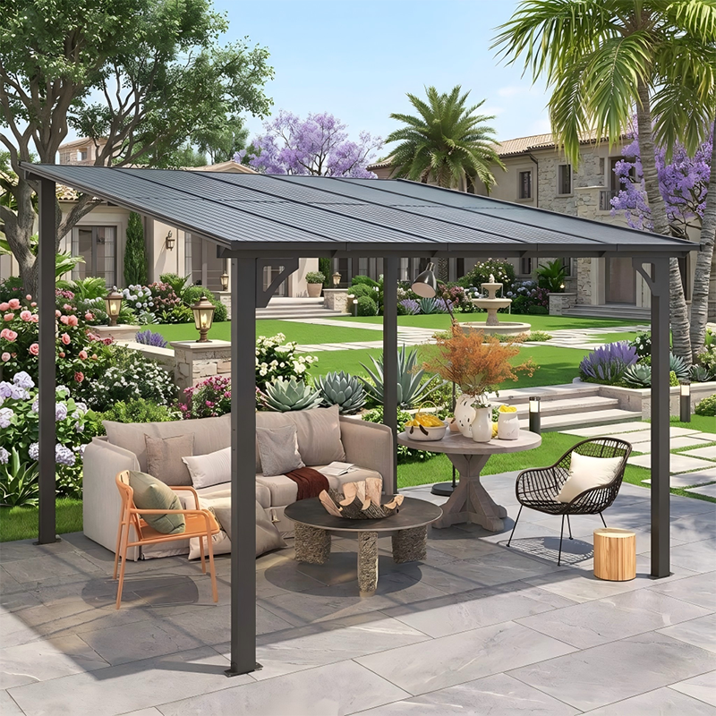 Tuin Buiten Stalen Gazebo Tent met Muggennet Buiten Luifel Schuilplaats